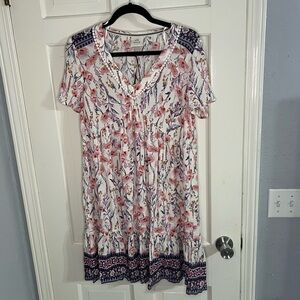 Knox Rose Floral Top - Pink and Cream